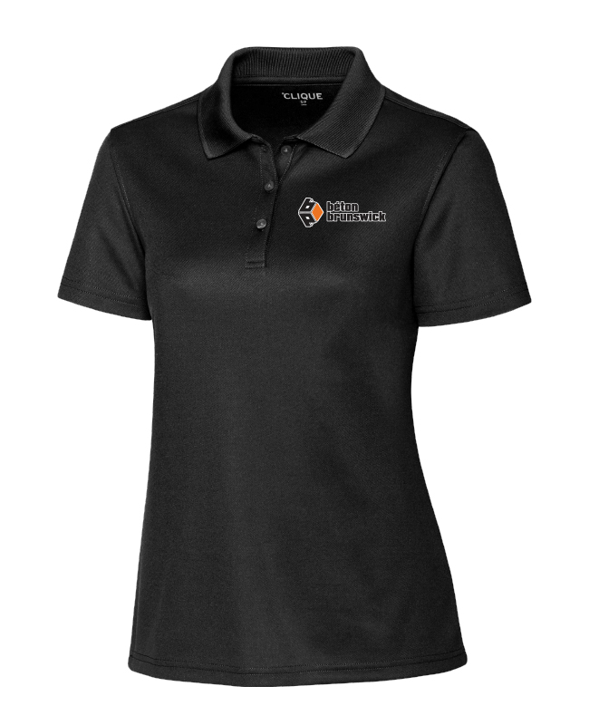 Béton Brunswick - LQK00063 women's short sleeve polo (BLACK) - BR. 12896 (AVG)